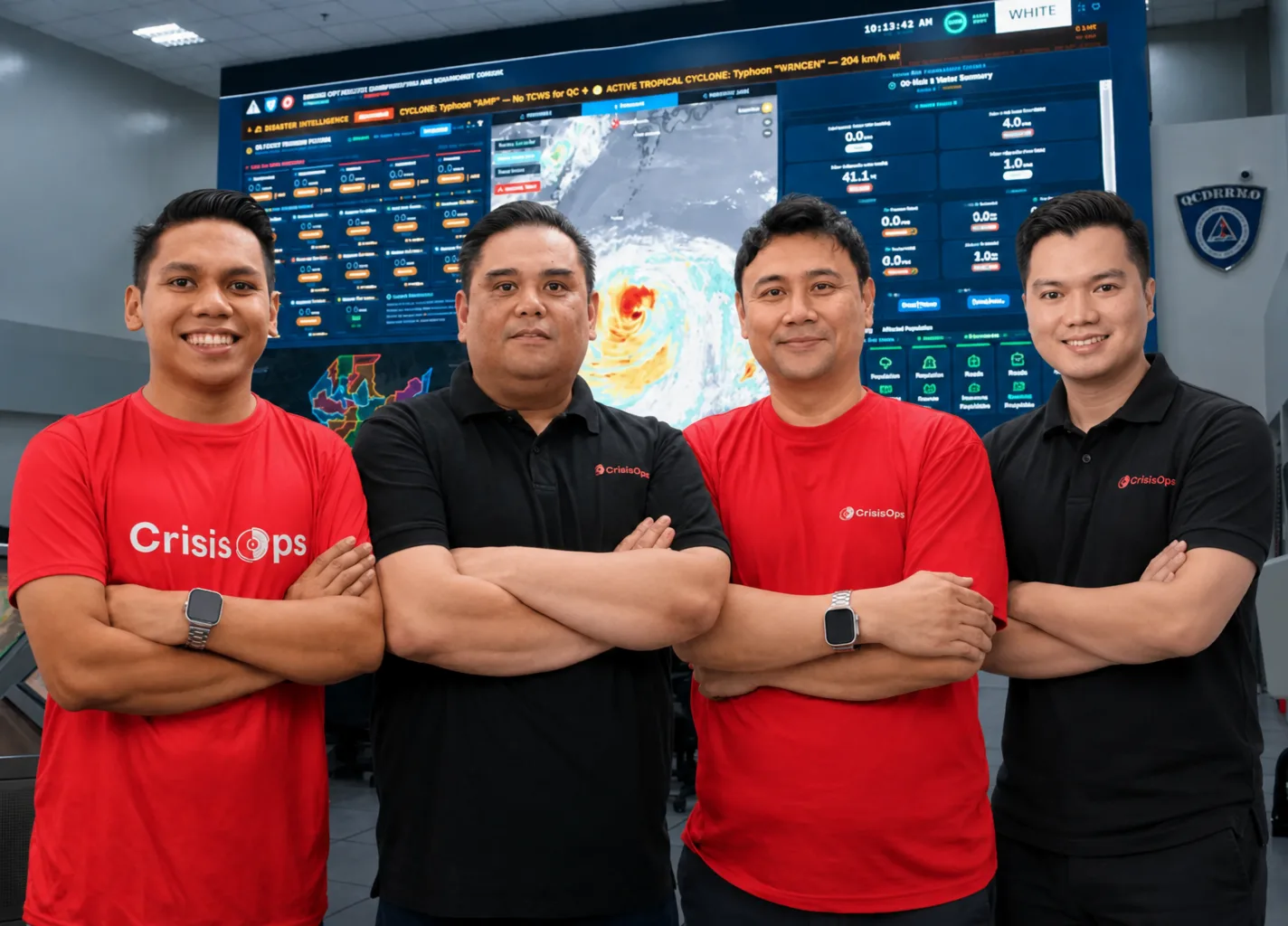 James Dumbrique, Jason Boñaga, Gil Orense, and Eduardo Lazaro III, co-founders of CrisisOps