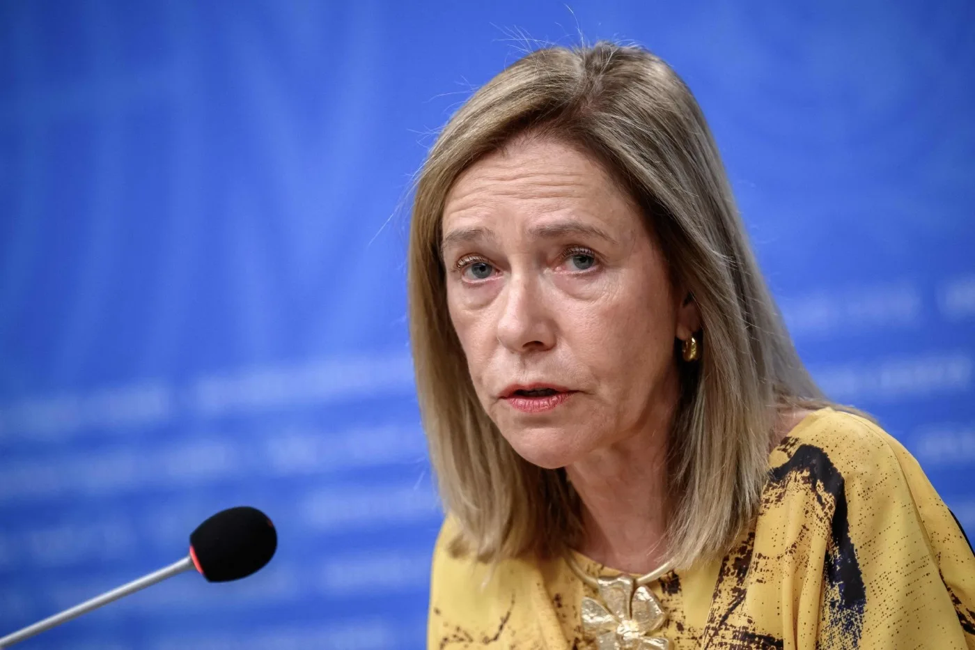 World Meteorological Organisation Secretary-General Celeste Saulo speaks during a press conference on El Nino update, in Geneva on Sept 3, 2026. AFP PIC