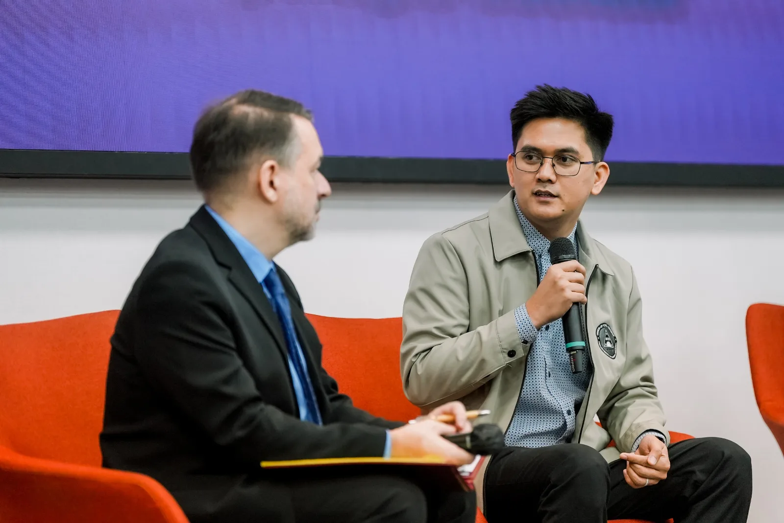 Frankie Cortez speaks during the forum, sharing insights on community readiness and resilience.